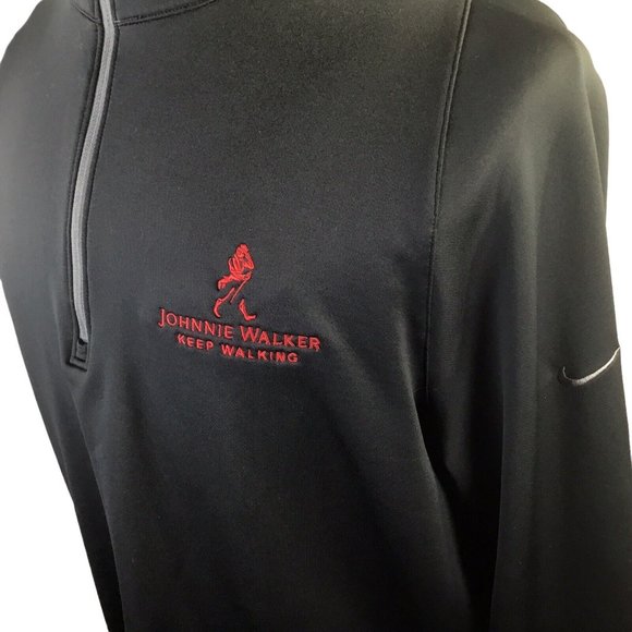 Nike Golf Johnnie Walker Fri Fit 1/4 Zip Men's Sz Large Black Jacket Johnny - Picture 3 of 11